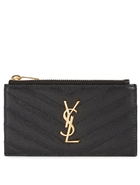 ysl star print card holder|ysl card holder with zipper.